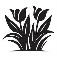 Enchanting Tulip Floral Digital Design vector