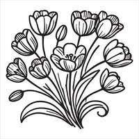 Petals of Perfection Tulip Design vector