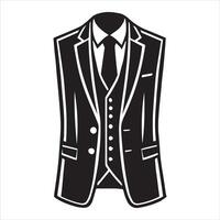 Artistic Tuxedo Suit Design for Men vector