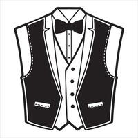 Tailored Tuxedo Suit Design for Men vector