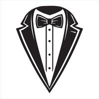Dapper Tuxedo Suit Illustration for Men vector