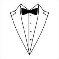 Formal Mens Tuxedo Design Artwork vector