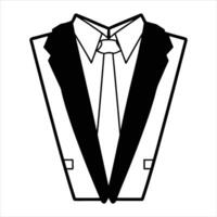 Sophisticated Tuxedo Suit Illustration vector