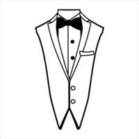 Man Tuxedo Suit Illustration Design vector