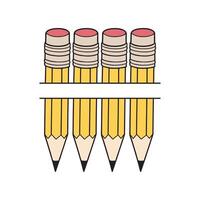 Playful Pencil Design for School vector