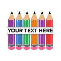 Colorful Pencil Illustration Bundle for Schools vector