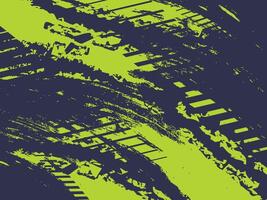 A green and blue abstract painting with a lot of lines and shapes vector