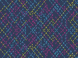 A colorful pattern of squares and triangles in blue, yellow, and pink vector