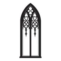Gothic Mirror Silhouette with an Ethereal Touch vector