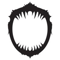 Shadowed Reflection Gothic Mirror Silhouette Art vector