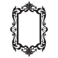 Gothic Mirror Silhouette with an Antique Feel vector