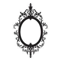 Gothic Mirror Silhouette with Twilight Grace vector