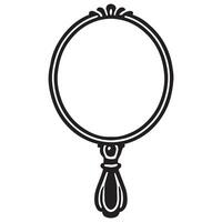 Twilight Reverie Gothic Mirror Silhouette Artwork vector
