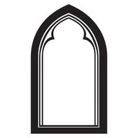 Veiled Secrets Gothic Mirror Silhouette Design vector