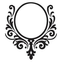 Enchanted Darkness Gothic Mirror Silhouette Design vector