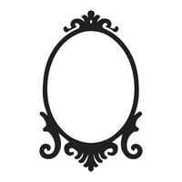 Cursed Reflection Gothic Mirror Silhouette Art vector