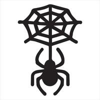 Simple and Stylish Spiderweb Silhouette Design vector