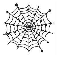 Clean and Crisp Spiderweb Silhouette Artwork vector