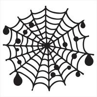 Spiderweb Silhouette Design for Artistic Expressions vector