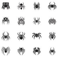 Spider and Web SVG Bundle Intricate Black Spider Designs for Craft Projects vector