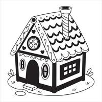 Gingerbread House Cookie Dough with a Dash of Magic vector