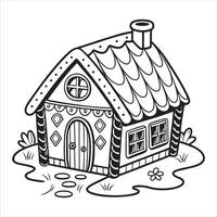 Gingerbread House Cookie Dough with a Sprinkle of Joy vector