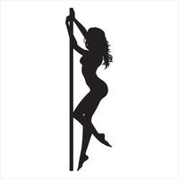 Powerful Pole Dancer in Motion vector