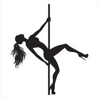 Artistic Representation of a Pole Dancer vector