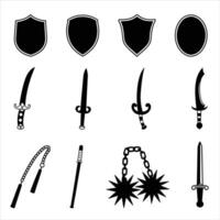 Medieval Shields and Blades SVG Bundle vector
