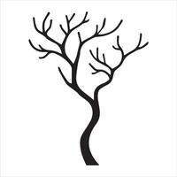 Tree Branch Silhouette in the Twilight vector