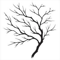 Silhouetted Tree Branches Against the Sky vector