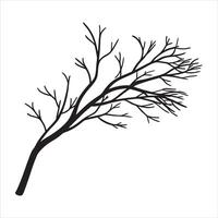 Simple and Elegant Tree Branch Silhouette vector