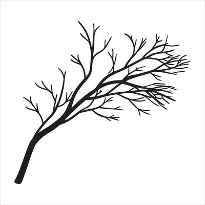 Simple and Elegant Tree Branch Silhouette