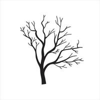 Abstract Tree Branch Silhouette Artwork vector