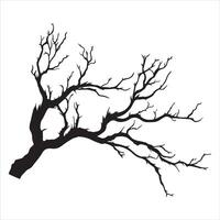 Artistic Tree Branch Silhouette in the Sky vector