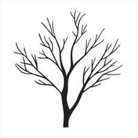 Beautiful Tree Branch Silhouette Art Design vector