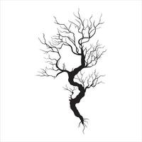 Simple Tree Branch Silhouette Drawing vector