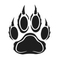 Bold Animal Paw Print Silhouette Design vector