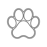 Minimalist Paw Print Outline Design vector