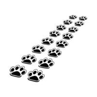 Diagonal Trail of Paw Prints Design vector