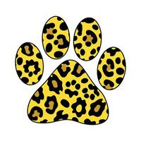 Leopard Print Paw Design vector