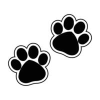 Outlined Paw Print Duo Design vector
