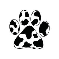 Cow Print Paw Design vector