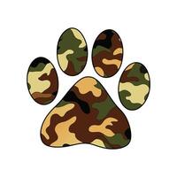 Camouflage Paw Print Design vector