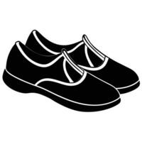 Flat Minimal Design of Gymnastics Shoes vector