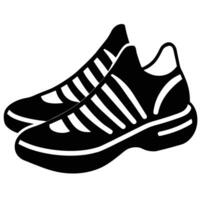Flat design of badminton shoes icon vector