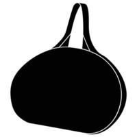 Ping Pong Racket Bag Silhouette on White Background vector