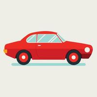 Flat design car silhouette on white background vector