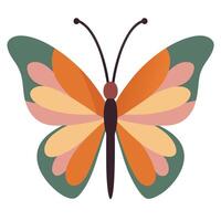 Flat Illustration of Butterfly Background vector