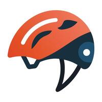 Flat Illustration of Biking Helmet on White Background vector